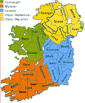 On the Formation of the Irish Counties